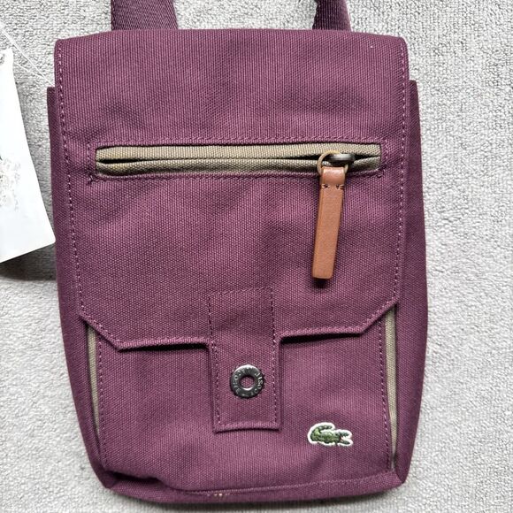 Lacoste Plum Crossbody Bag | Small‎ Nylon Purse | Croc Logo | New with Tag - Picture 13 of 13